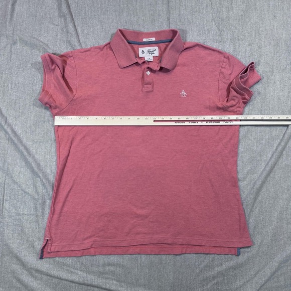 Original Penguin Polo Shirt Mens Large Classic Fit Embroidered‎ Penguin Casual - Picture 7 of 9
